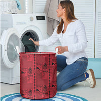 Papua New Guinea Heritage Motif Laundry Basket Red Version