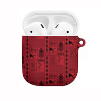 Papua New Guinea Heritage Motif AirPods Case Red Version