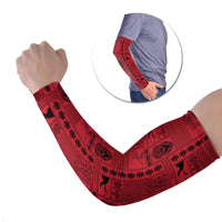 Papua New Guinea Heritage Motif Arm Sleeves Red Version