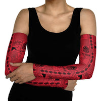 Papua New Guinea Heritage Motif Arm Sleeves Red Version