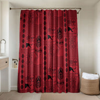 Papua New Guinea Heritage Motif Bathroom Set Red Version