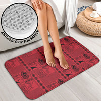 Papua New Guinea Heritage Motif Bathroom Set Red Version