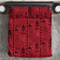 Papua New Guinea Heritage Motif Bedding Set Red Version