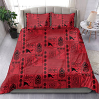 Papua New Guinea Heritage Motif Bedding Set Red Version