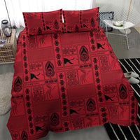 Papua New Guinea Heritage Motif Bedding Set Red Version