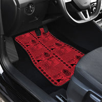 Papua New Guinea Heritage Motif Car Mats Red Version