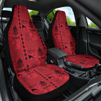 Papua New Guinea Heritage Motif Car Seat Cover Red Version