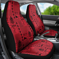 Papua New Guinea Heritage Motif Car Seat Cover Red Version