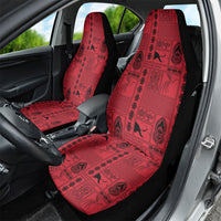 Papua New Guinea Heritage Motif Car Seat Cover Red Version