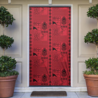 Papua New Guinea Heritage Motif Door Cover Red Version