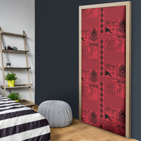 Papua New Guinea Heritage Motif Door Cover Red Version