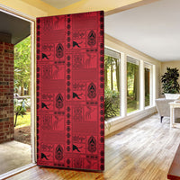 Papua New Guinea Heritage Motif Door Cover Red Version