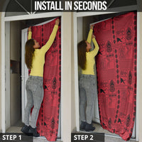 Papua New Guinea Heritage Motif Door Cover Red Version