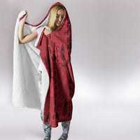 Papua New Guinea Heritage Motif Hooded Blanket Red Version