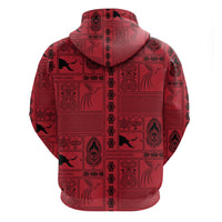Papua New Guinea Heritage Motif Hoodie Red Version