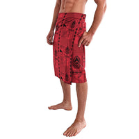 Papua New Guinea Heritage Motif Lavalava Red Version