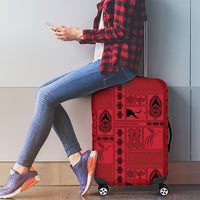Papua New Guinea Heritage Motif Luggage Cover Red Version