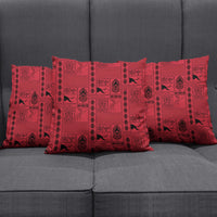 Papua New Guinea Heritage Motif Pillow Cover Red Version