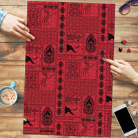 Papua New Guinea Heritage Motif Puzzle Red Version
