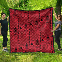 Papua New Guinea Heritage Motif Quilt Red Version