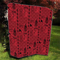 Papua New Guinea Heritage Motif Quilt Red Version