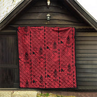 Papua New Guinea Heritage Motif Quilt Red Version