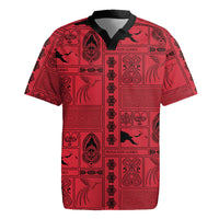 Papua New Guinea Heritage Motif Rugby Jersey Red Version
