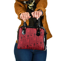 Papua New Guinea Heritage Motif Shoulder Handbag Red Version