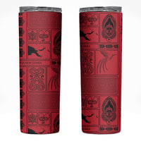 Papua New Guinea Heritage Motif Skinny Tumbler Red Version