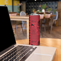 Papua New Guinea Heritage Motif Skinny Tumbler Red Version