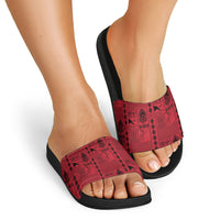 Papua New Guinea Heritage Motif Slide Sandals Red Version