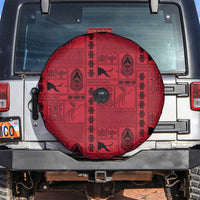 Papua New Guinea Heritage Motif Spare Tire Cover Red Version