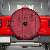 Papua New Guinea Heritage Motif Spare Tire Cover Red Version