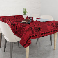 Papua New Guinea Heritage Motif Tablecloth Red Version