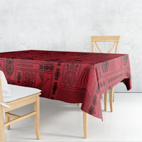 Papua New Guinea Heritage Motif Tablecloth Red Version