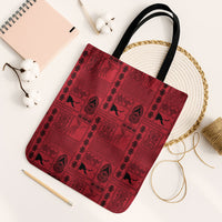 Papua New Guinea Heritage Motif Tote Bag Red Version
