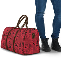 Papua New Guinea Heritage Motif Travel Bag Red Version