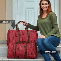 Papua New Guinea Heritage Motif Travel Bag Red Version