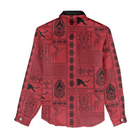 Papua New Guinea Heritage Motif Women Casual Shirt Red Version