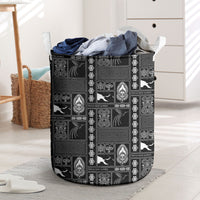 Papua New Guinea Heritage Motif Laundry Basket Black Version