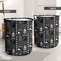 Papua New Guinea Heritage Motif Laundry Basket Black Version