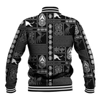 Papua New Guinea Heritage Motif Baseball Jacket Black Version