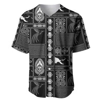 Papua New Guinea Heritage Motif Baseball Jersey Black Version