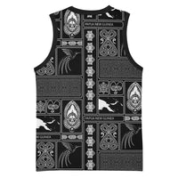 Papua New Guinea Heritage Motif Basketball Jersey Black Version