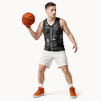 Papua New Guinea Heritage Motif Basketball Jersey Black Version