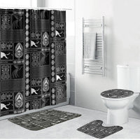 Papua New Guinea Heritage Motif Bathroom Set Black Version