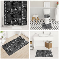 Papua New Guinea Heritage Motif Bathroom Set Black Version