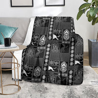 Papua New Guinea Heritage Motif Blanket Black Version