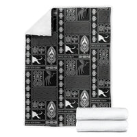 Papua New Guinea Heritage Motif Blanket Black Version