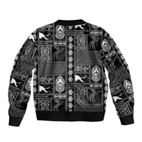 Papua New Guinea Heritage Motif Bomber Jacket Black Version